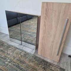 new bathroom cupboard and mirrored cupboard