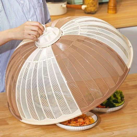 large tray with food cover