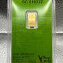 1gram Fine 9999 Gold Bullion Green Valcambi Bar. Image 3