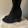 Thigh boots black suede Image 4