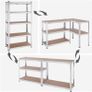 Heavy-duty shelves, set of 2, cellar shelves, storage shelves, 180 x 90 x 40 cm, plug-in shelves, each with a load capacity of up to 875 kg and 5 adjustable shelves, reinforced steel frame, silver Image 6