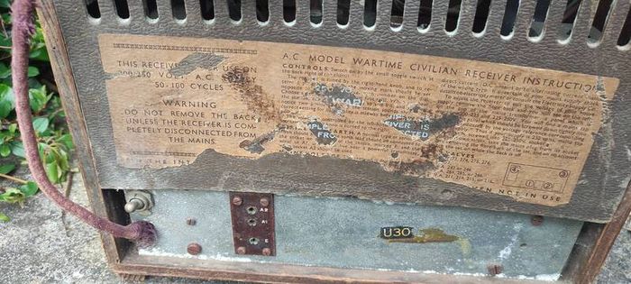 Wartime Civilian Receiver vintage radio
