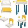 Kids Building Blocks Table and Chair Set, Multi-Activity Table with 1 Chair and 130 Pieces Large Building Blocks, Creativity Bricks Compatible Construction Toys for Boys and Girls Image 9