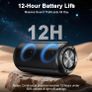Dyurwa ZY02 Bluetooth Speaker with Lights, 24W, 52mm Dual Speakers, Fantastic Sound, 12H Outdoor Portable Speaker, Hands-Free Calling, IPX6 Waterproof for Parties/Travel/Camping/Home Image 3
