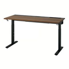 MITTZON office desk walnut veneer/black