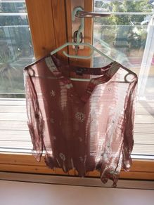 Palmie Brown Mint Embroidered Kaftan Sz M/ L