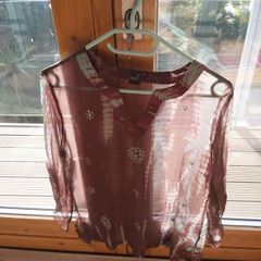 Palmie Brown Mint Embroidered Kaftan Sz M/ L