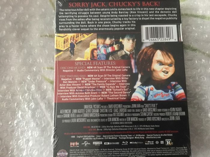 Childs Play 1-2-3  .4K UHD Set Collectors Editions Dolby Vision Dolby Atmos