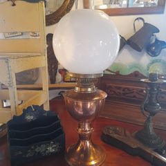 Vintage Copper Oil Lamp