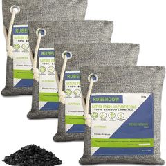 Nature Fresh Air Purifier Bags, Activated Bamboo Charcoal Air Purifying Bag,4 Pack Odor Eliminators for Home,Activated Carbon Filter for Cars, Closets, Bathrooms and Pet Areas