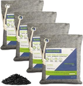 Nature Fresh Air Purifier Bags, Activated Bamboo Charcoal Air Purifying Bag,4 Pack Odor Eliminators for Home,Activated Carbon Filter for Cars, Closets, Bathrooms and Pet Areas