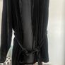 Ladies Size 22 soft Black Velvet Jacket with tie belt Image 2