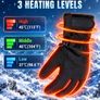 USB Heated Gloves for Men Women with Touch Screen & 3 Levels Temperature USB Heated Gloves Waterproof & Non-Slip Heating Glove Winter Full Finger Hand Warmer Gloves for Skiing Hunting Cycling Hiking Image 2