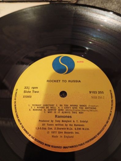 The Ramones Rocket to Russia 1st UK press 1977 rare ex
