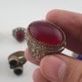 Antique Ring Collection Lot of 15 Mixed Brass & Stone,Glass Antique Style Rings Image 4