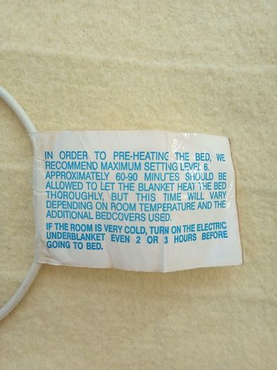 Dreamland Double Electric Blanket