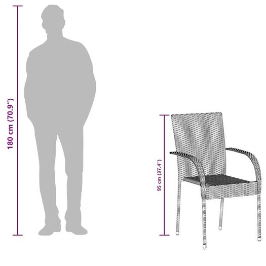 4 Stackable Outdoor Chairs