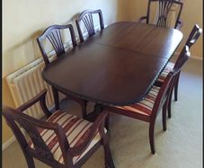 Mahogany dining table and chairs