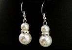 Classy Pearl Earrings with Sparkly Gems