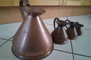 Graduated set Copper Haystack tavern measure Jugs