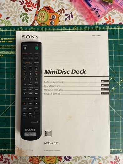 Sony MDS-JE530 MiniDisc Deck - Silver - Fully Working