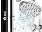 Outdoor Solar Heated Shower, 20L Poolside Shower Kit with 2 Shower Head and Foot Shower Tap, Handheld/Hanging Two Modes Fast Assembly W/ Pre-Drilled Hole for Outdoor Backyard Poolside Beach Spa