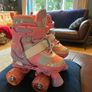 Pink rainbow light up roller skates. Sizes 9-12 Image 2