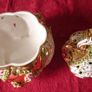 Vintage Italian Luxury Centerpiece Art Deco Lavishly Decorated Two Handled And Footed Vase And Bowl With Lid Made In Italy Image 4