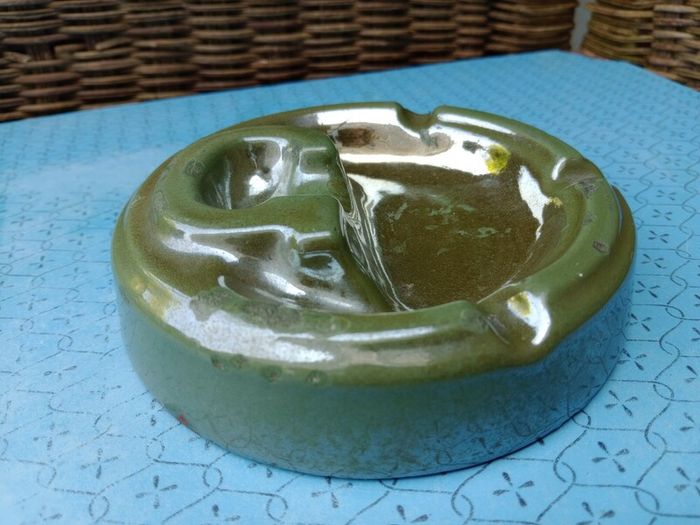 Cast Iron, Enamel, ashtray, vintage, cigar tray