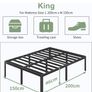 King Size Bed Frame 5ft With Rounded Corner Legs Image 9