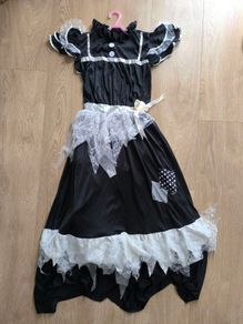 Gothic Maid Halloween Costume Adult Plus Size XL Black Bride