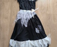 Gothic Maid Halloween Costume Adult Plus Size XL Black Bride