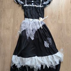 Gothic Maid Halloween Costume Adult Plus Size XL Black Bride