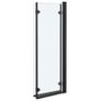 Folding Shower Enclosure 3 Panels ESG 130x138 cm Black Image 4