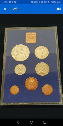 1977 Proof Set Coinage Of Great Britain & N Ireland Silver Jubilee
