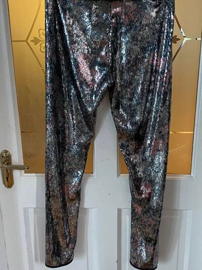 NEW Savida flower print sequin leggings, Size 14, BNWT