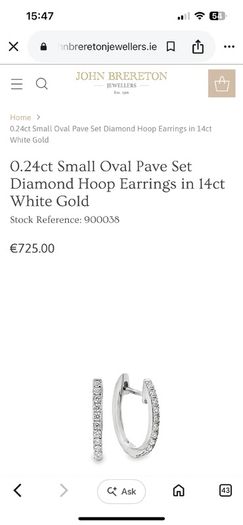 18ct gold earrings