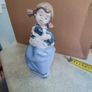 NAO by Lladro Porcelain Girl holding puppy Figurine Image 9
