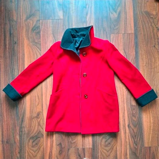 Cashmere & Wool Red Winter Coat