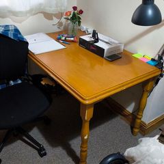 Solid wood table