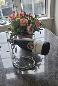 2 Novelty Wine / Prosecco Bottle Holders