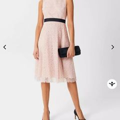 Hobbs Iris Dusky Pink Dress - Size 10