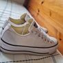 Converse chuck Taylor platform low Size 5 eu 37.5 white canvas in excellent condition Image 6