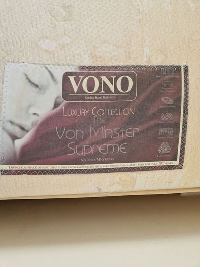 Small Double Divan Bed Base with 2 Drawers & Vono Mattress