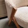 Ex Display Cream Fabric Armchair Image 6
