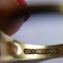 Vintage 14K White Yellow Gold  Diamond Wedding Engagement  Ring size P1/2 - 3,6g Image 9