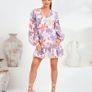 Forever Unique Lilac Floral Lined Lace mini DEBS dress with dropped waist Size UK12 EU40 RRP 109 euro BRAND NEW SALE Image 6