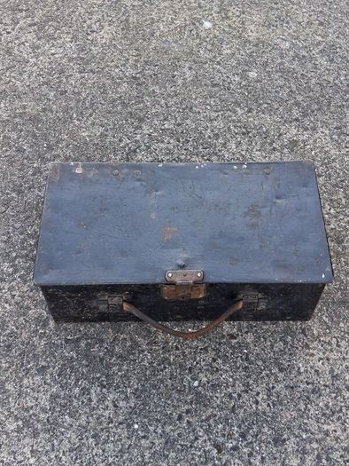 Vintage Black Metal Carry Case(Probably WW11)