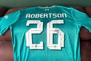 Andy Robertson signed Liverpool jersey