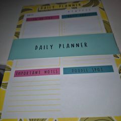 Daily planner. New. 50% off ads